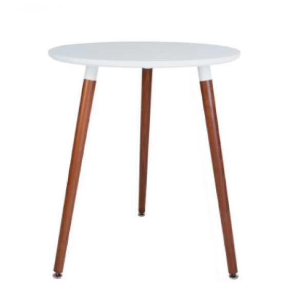 

Обеденный стол из дерева/ДСП MODERN WOOD H19 D700 Новый стиль цвет белый