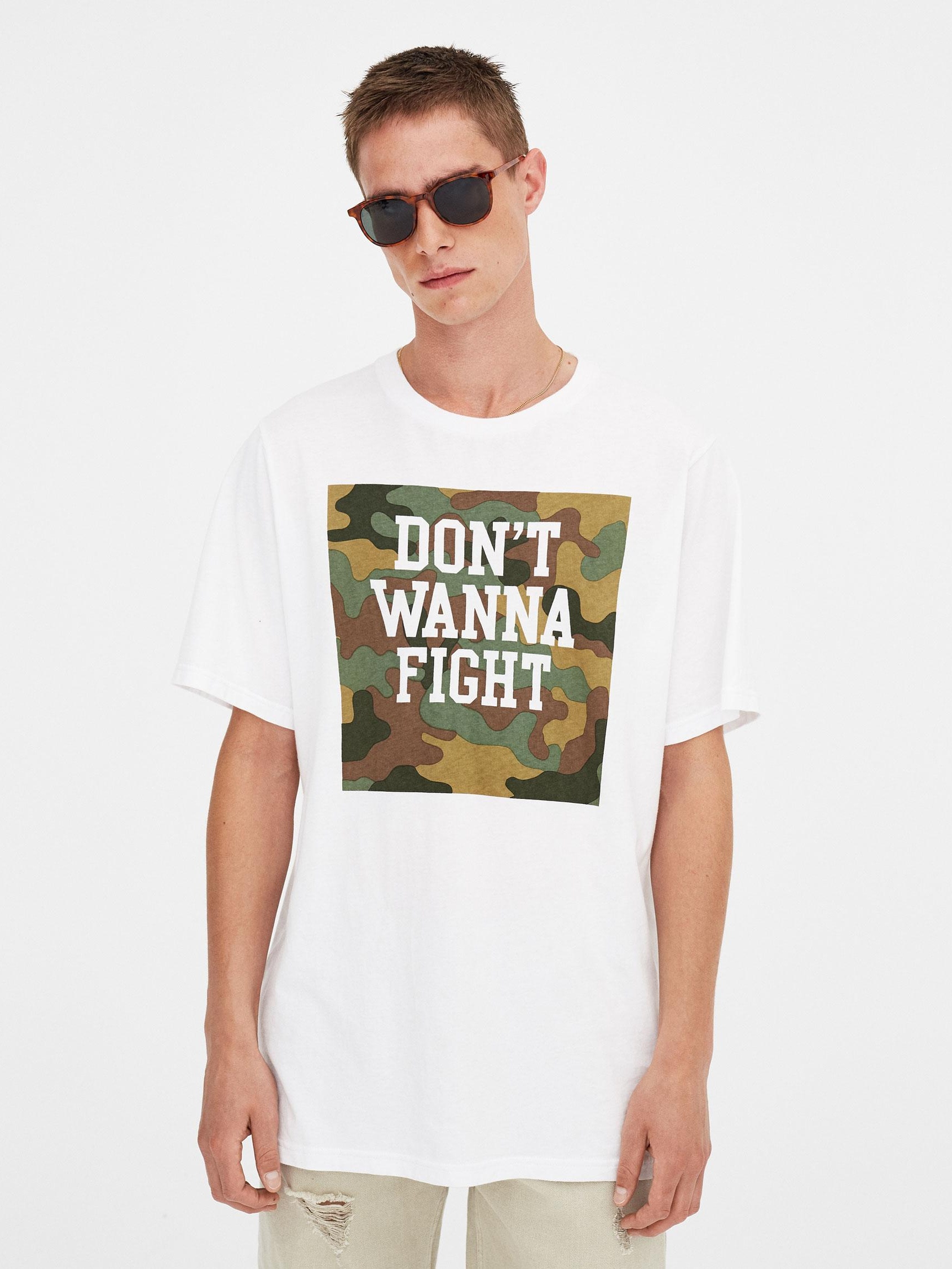 

Футболка Pull & Bear 9231/554/250-ADVF XS Белая с принтом зеленая