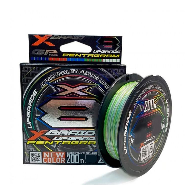 

Шнур YGK X-Braid Upgrade X8 Pentagram 200m #0.6/0.128mm 14Lb/6.3kg