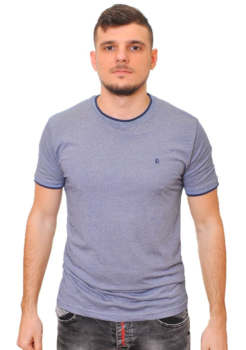 

Футболка LE GUTTI 20-1539-16  голубая, Футболка LE GUTTI 20-1539-16 2XL голубая