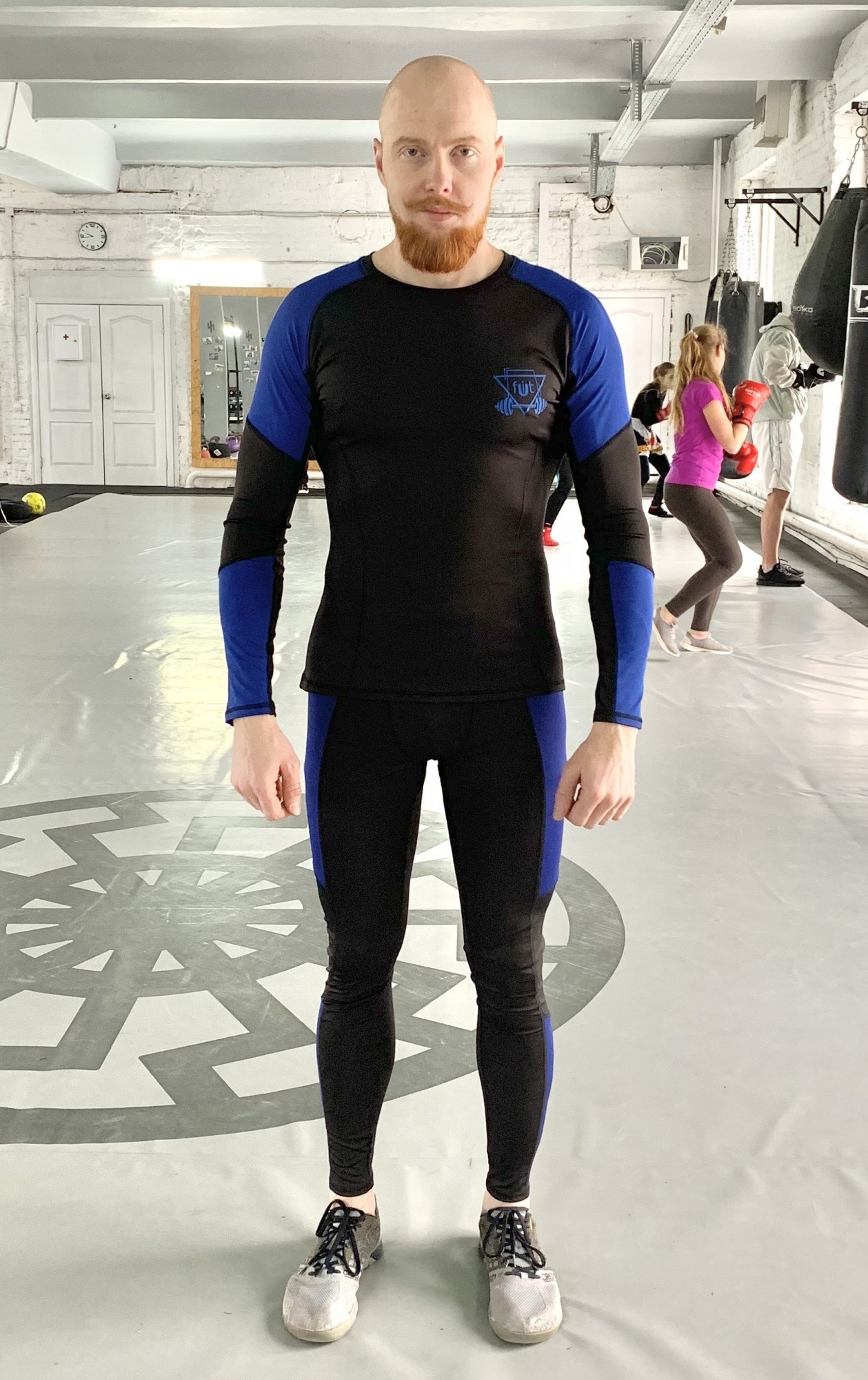 

Рашгард компрессионный мужской fitU Force blue  Черно-синий, Рашгард компрессионный мужской fitU Force blue L Черно-синий