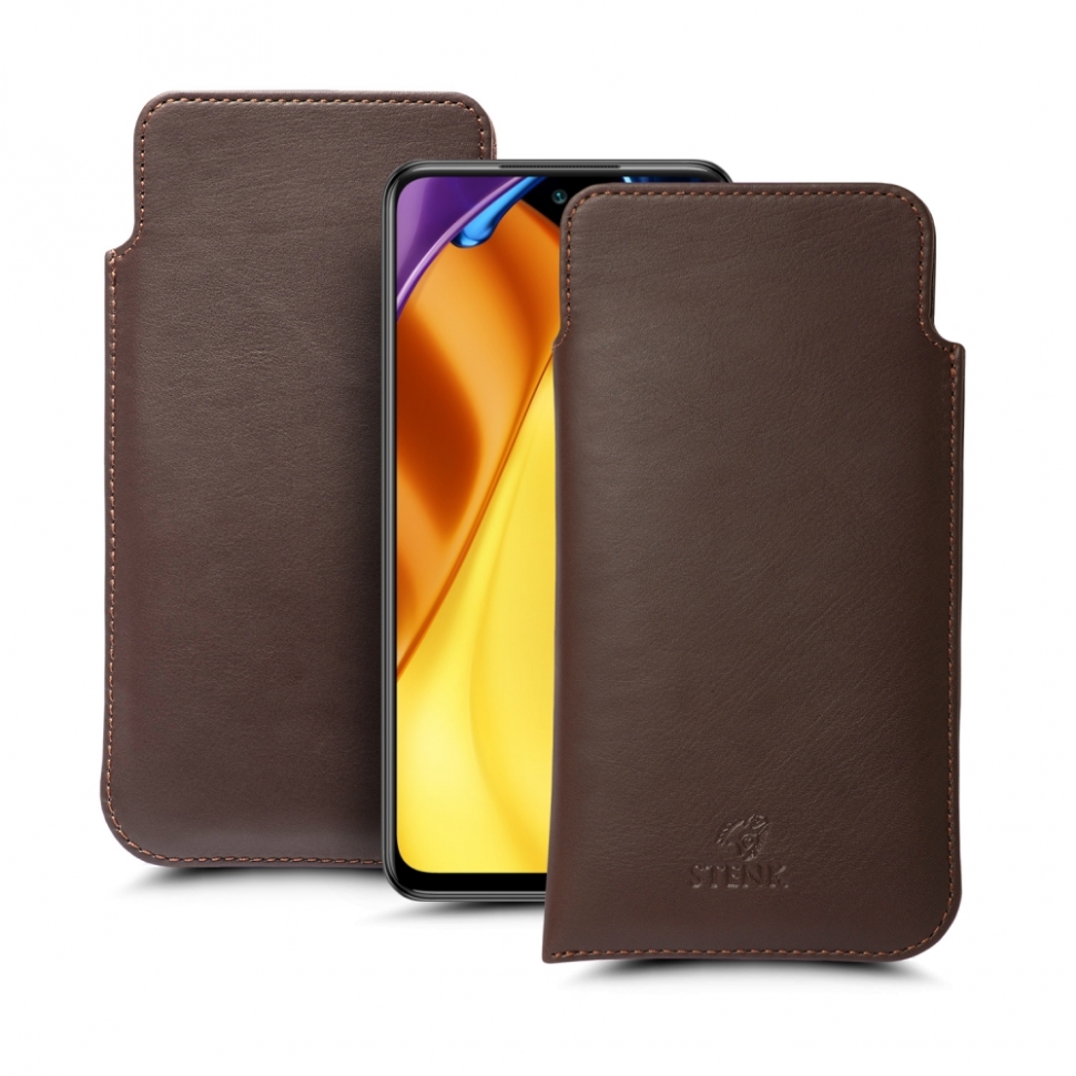 

Футляр Stenk Elegance для Xiaomi Poco M3 Pro Коричневый