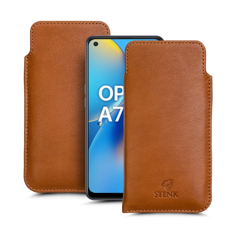 

Футляр Stenk Elegance для OPPO A74 Camel