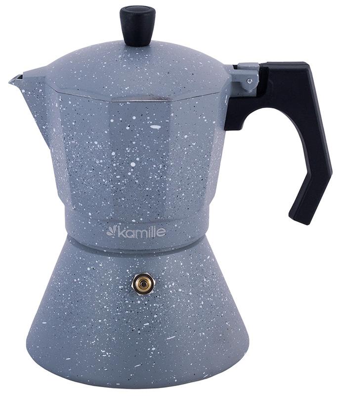 

Кофеварка гейзерная Kamille Andel Grey 300мл на 6 чашек