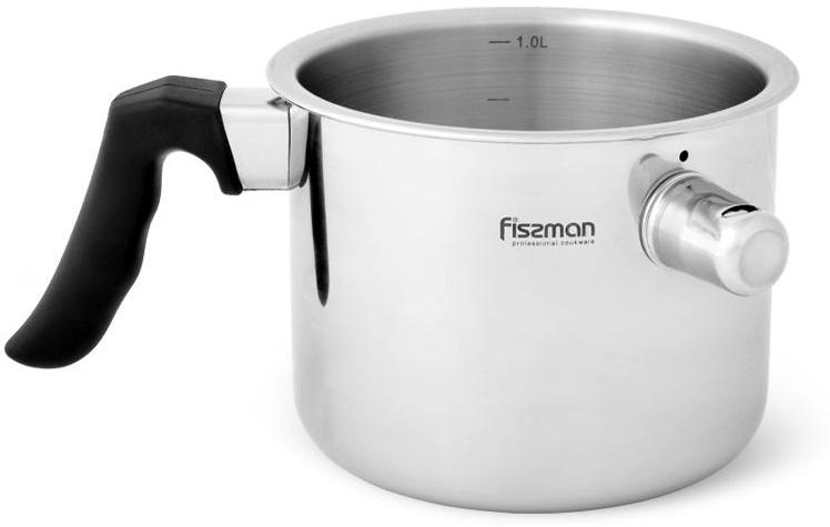 

Ковш Fissman с двойными стенками 1.1л для водяной бани, со свистком (молоковарка)