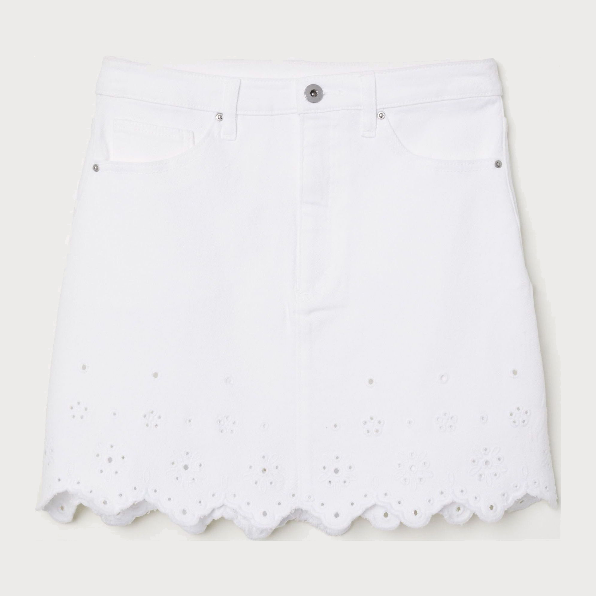 

Юбка джинсовая H&M 6121327-ACTS 40 Белая
