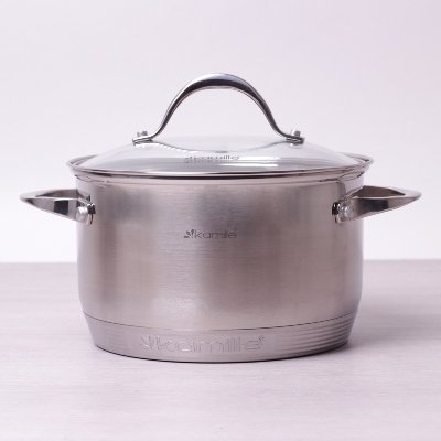

Кастрюля Kamille из нержавеющей стали с крышкой и 7-слойным дном D18х11,5см 2,9л MKM-4718S