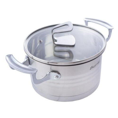 

Кастрюля Kamille из нержавеющей стали с крышкой 20х11см 3,1л MKM-5855