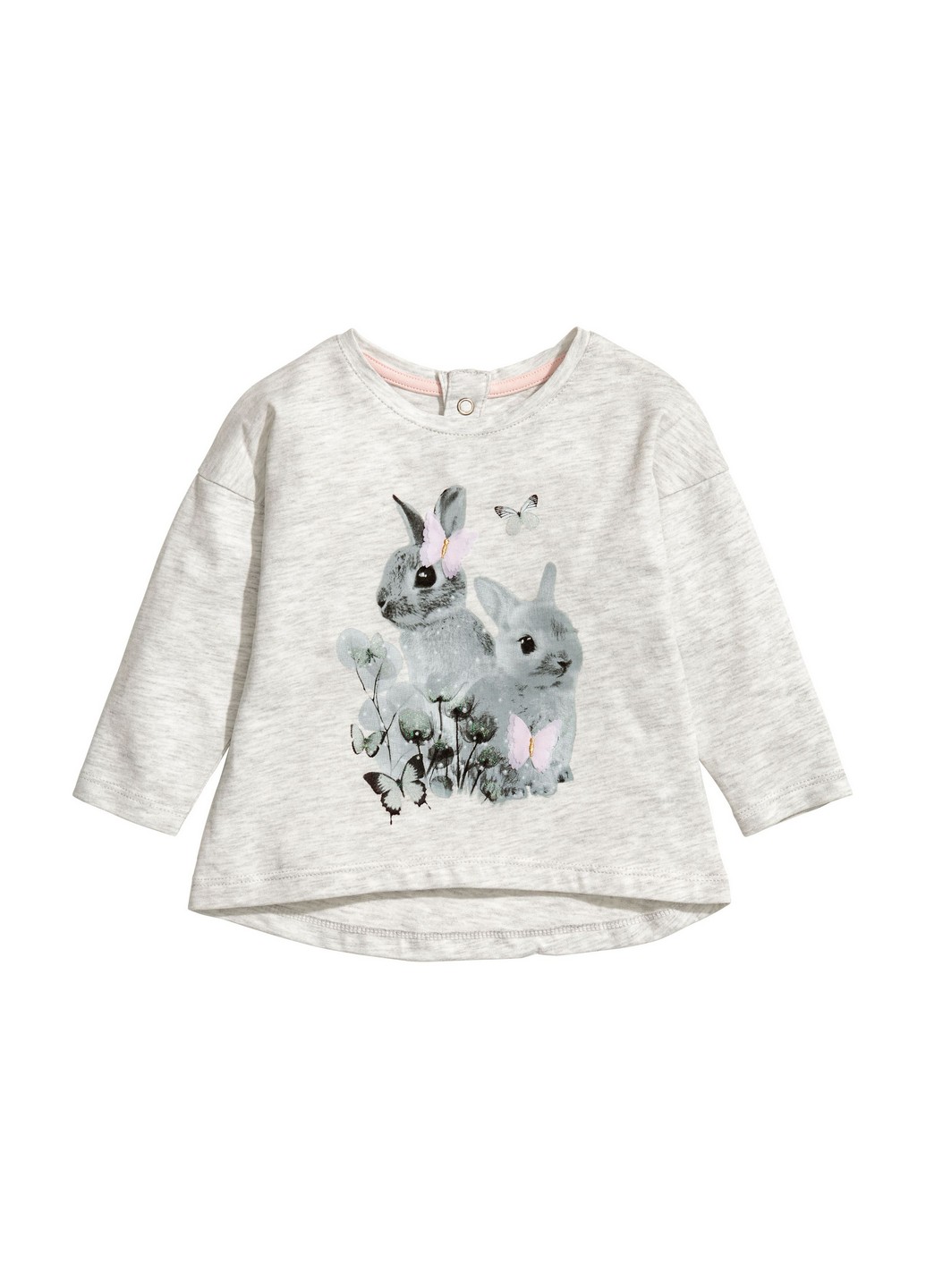 

Лонгслив H&M 80 Светло-серый 0549223_св.сер.зай.баб.
