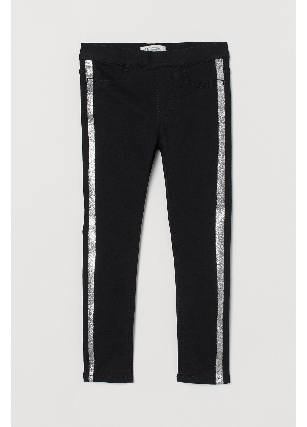 

Джинсы H&M 122 Черный 0822606_сереб.полоска