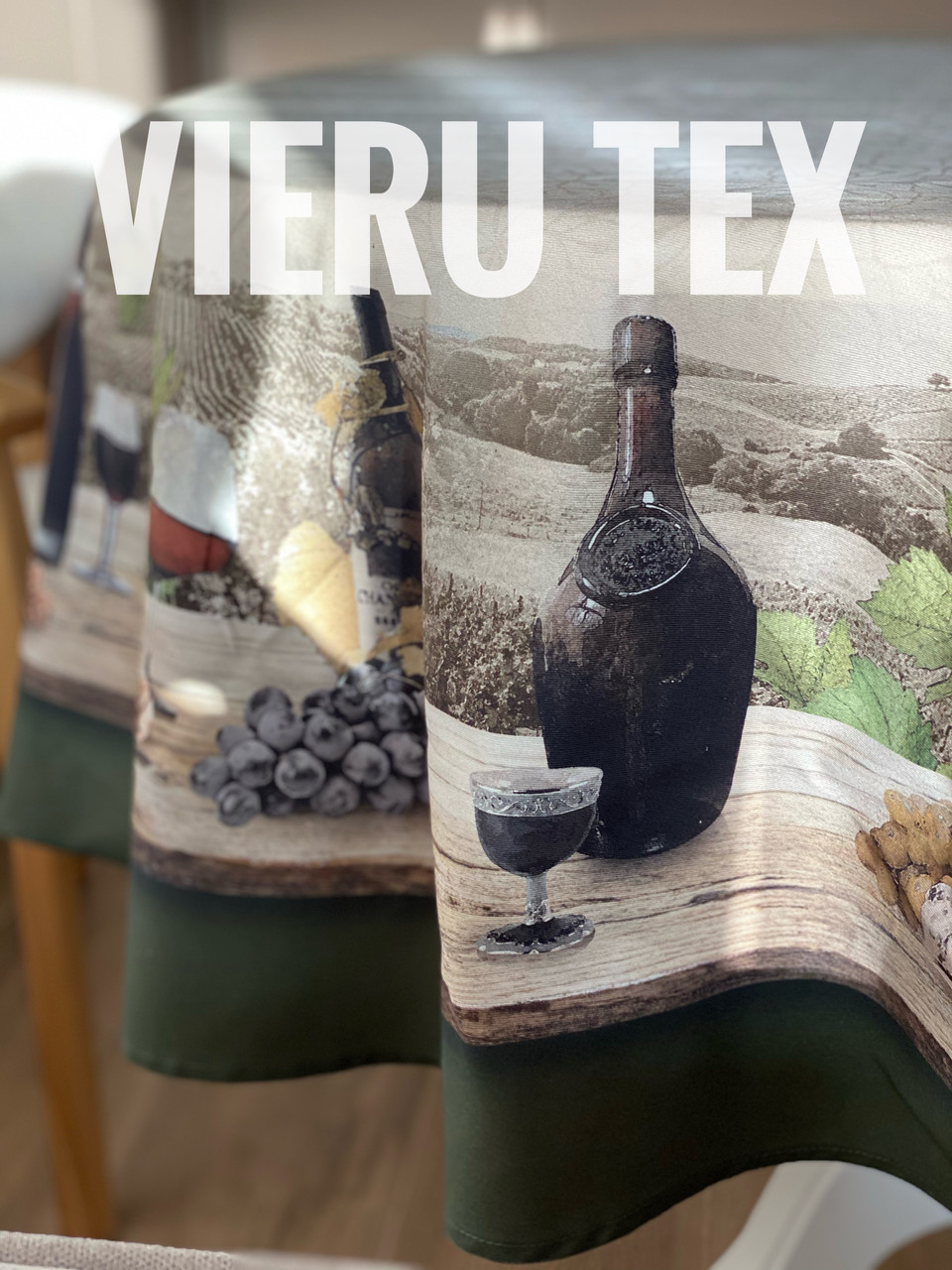 

Скатерть круглая WSI Вино с защитным покрытием Д220см 100% хлопок