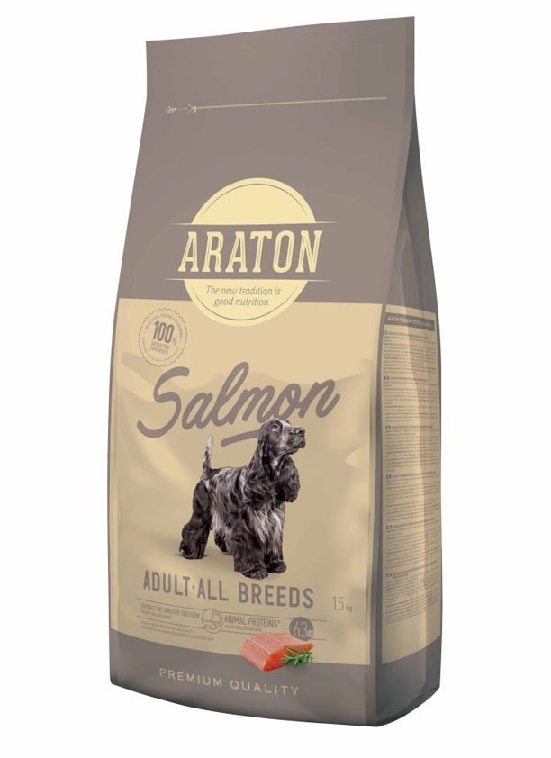

Сухой корм для собак всех пород Araton Adult All Breeds Salmon с лососем 15 кг