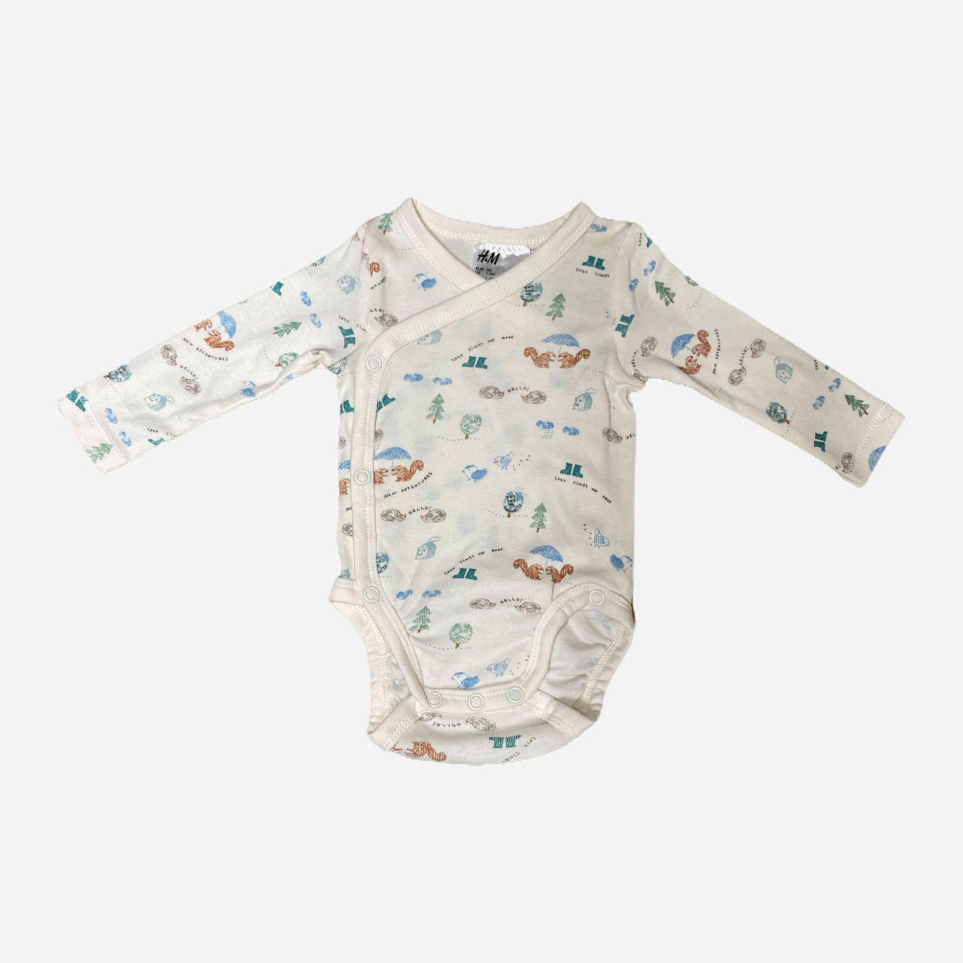 

Боди-распашонка H&M 511245 56 см Белая