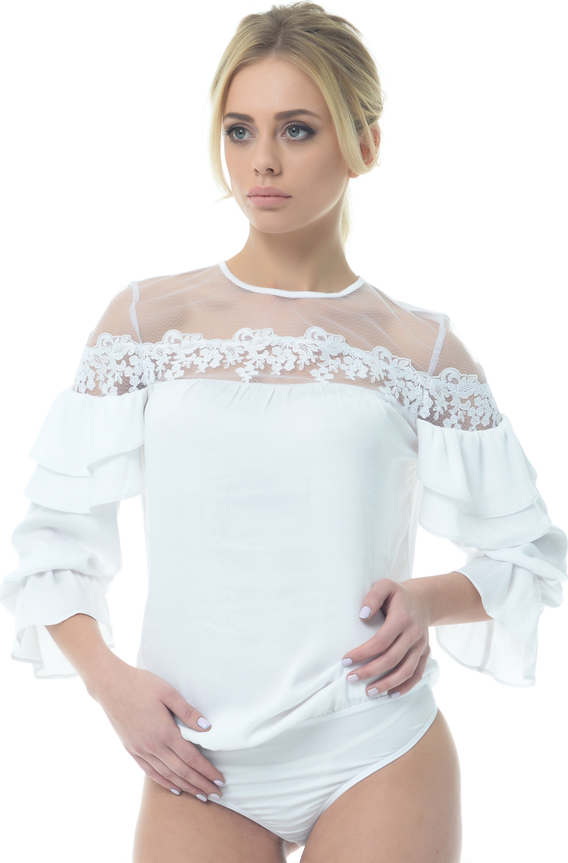 

Боди-блузка GENEVIE L5527 M (46) White