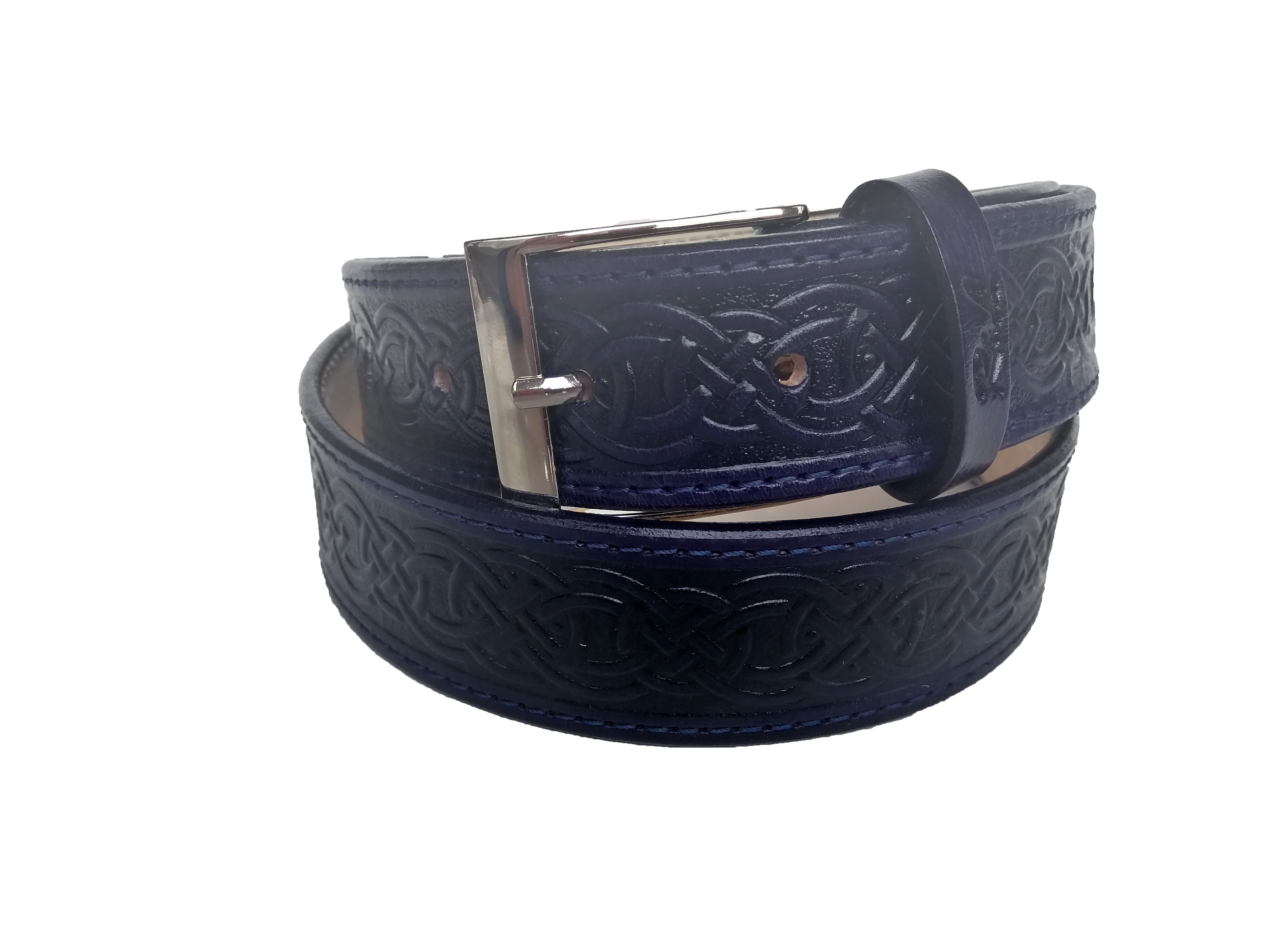 

Кожаный ремень Roman&Litvin р33 Кельтский Чёрно-бордовый