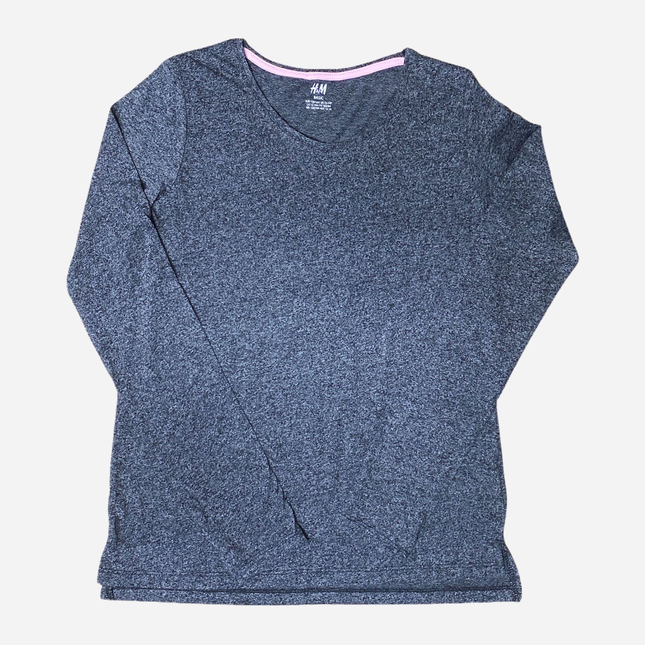 

Футболка с длинными рукавами H&M 679526 158-164 см Темно-серая