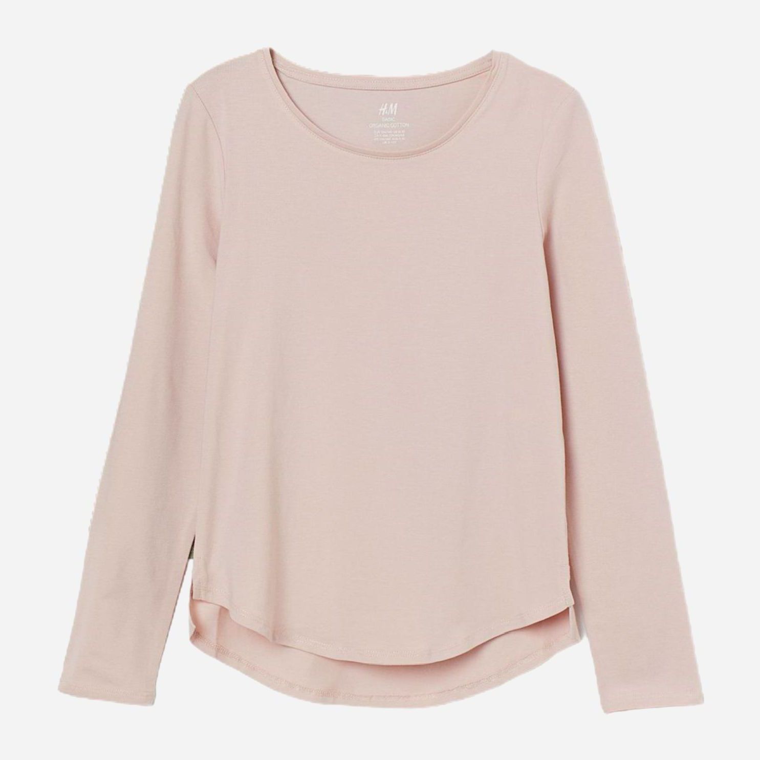 

Футболка с длинными рукавами H&M 891992 146-152 см Светло-розовая