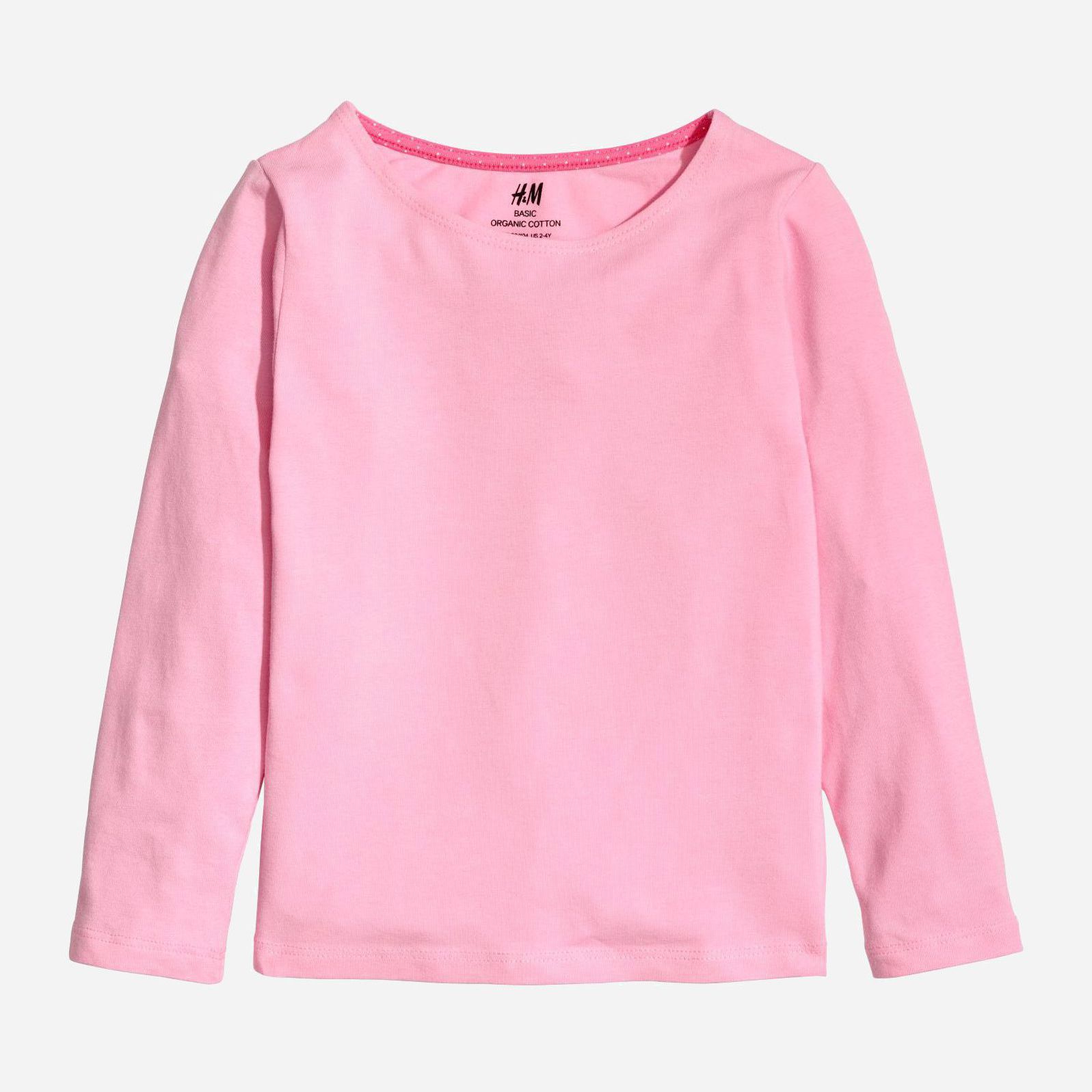 

Футболка с длинными рукавами H&M 508931 110-116 см Розовая