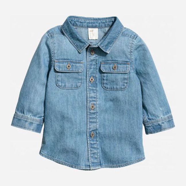 

Рубашка джинсовая H&M 0565405 74 см Синий