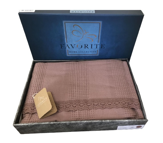 

Вафельная простынь Пике Favorite Gold 200*240 см роза (ts-2000100147559)