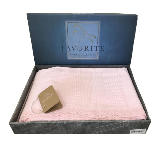 

Вафельная простынь Пике Favorite Gold 200*240 см розовый (ts-2000100147597)