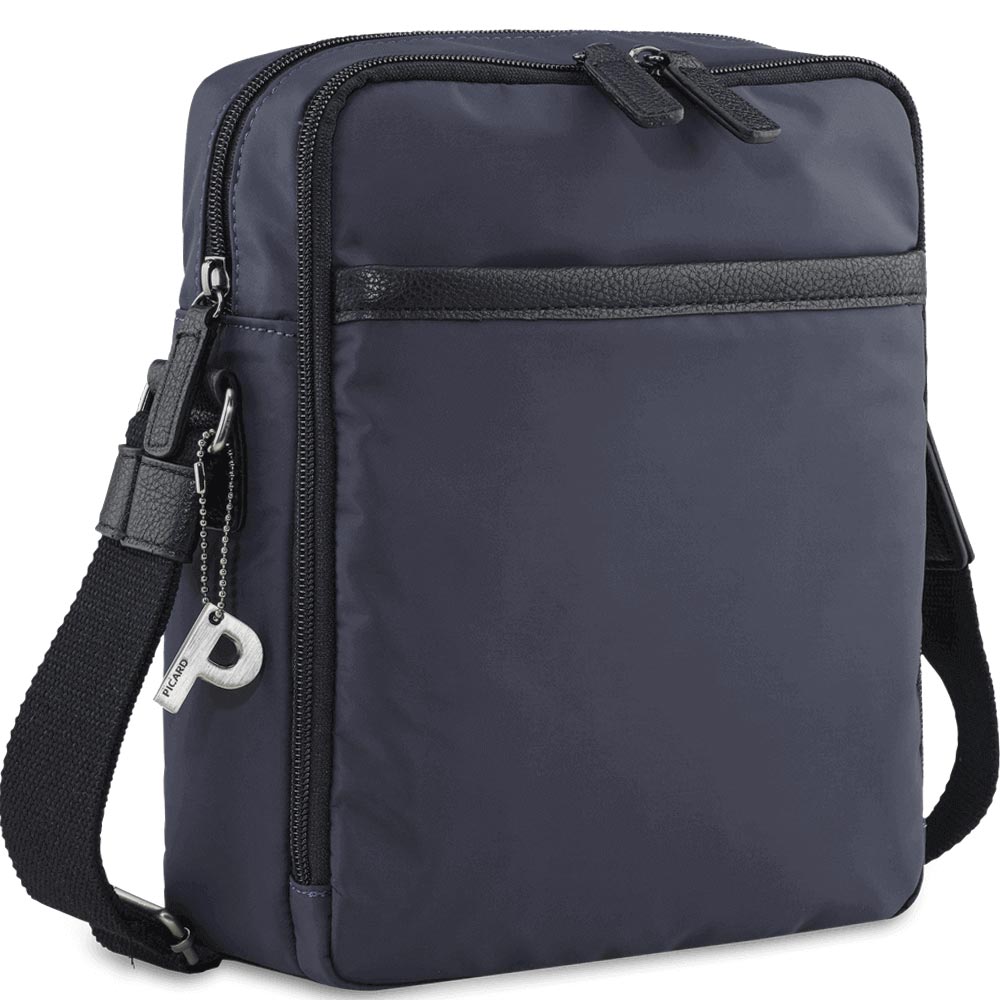 

Сумка мужская через плечо на молнии Picard тканевая синяя