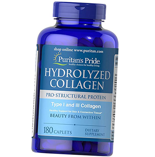 

Коллаген 1 и 3 типа, Hydrolyzed Collagen, Puritan's Pride 180каплет (68367005)