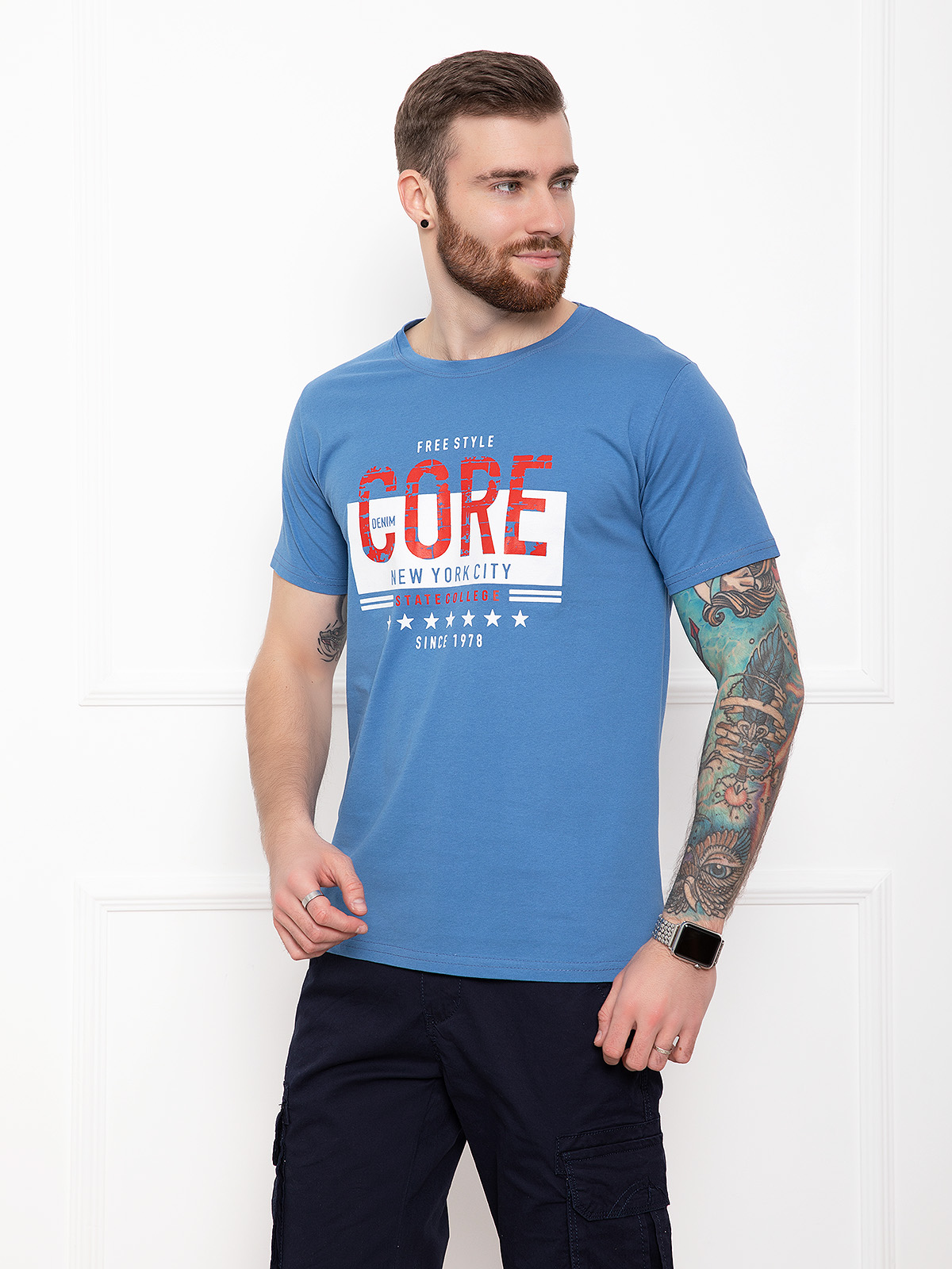 

Футболка ISSA PLUS GN4-34 S Синяя