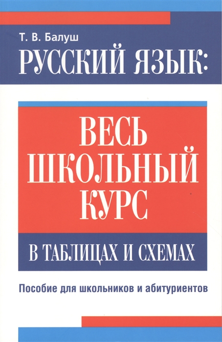 

Русский язык: весь школьный курс в таблицах и схемах