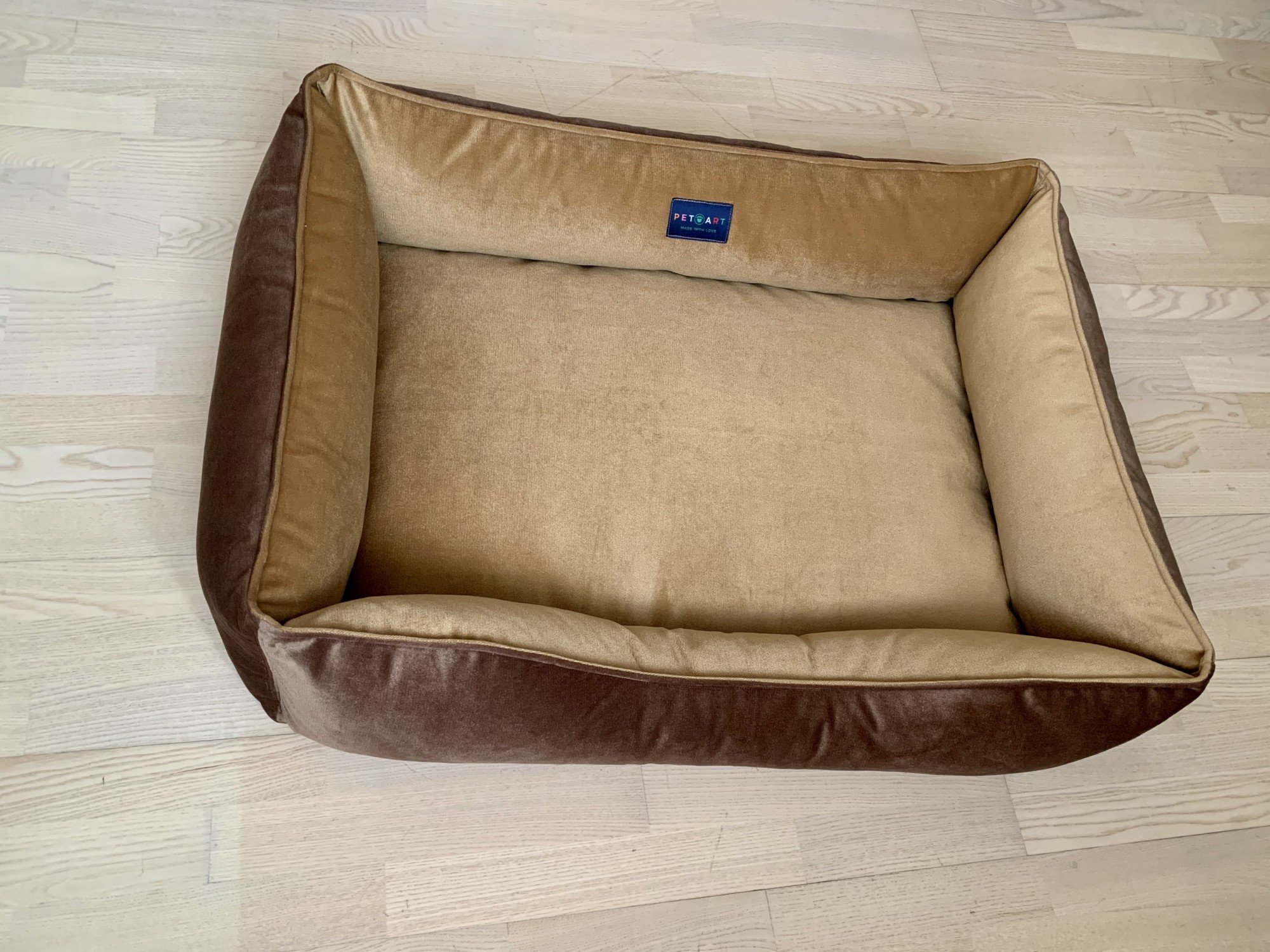 

Двухсторонний лежак PET-ART sleeper размер по дну 65x90 двухцветный золотисто-коричневый