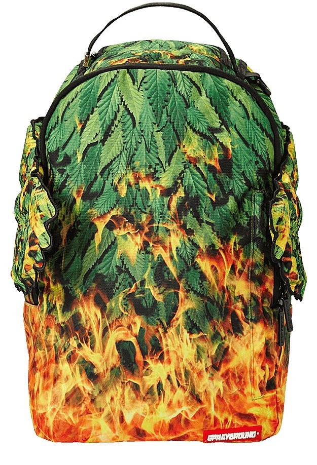 

Рюкзак с крыльями Sprayground Зеленый с желтым (BACKPACK B1453)