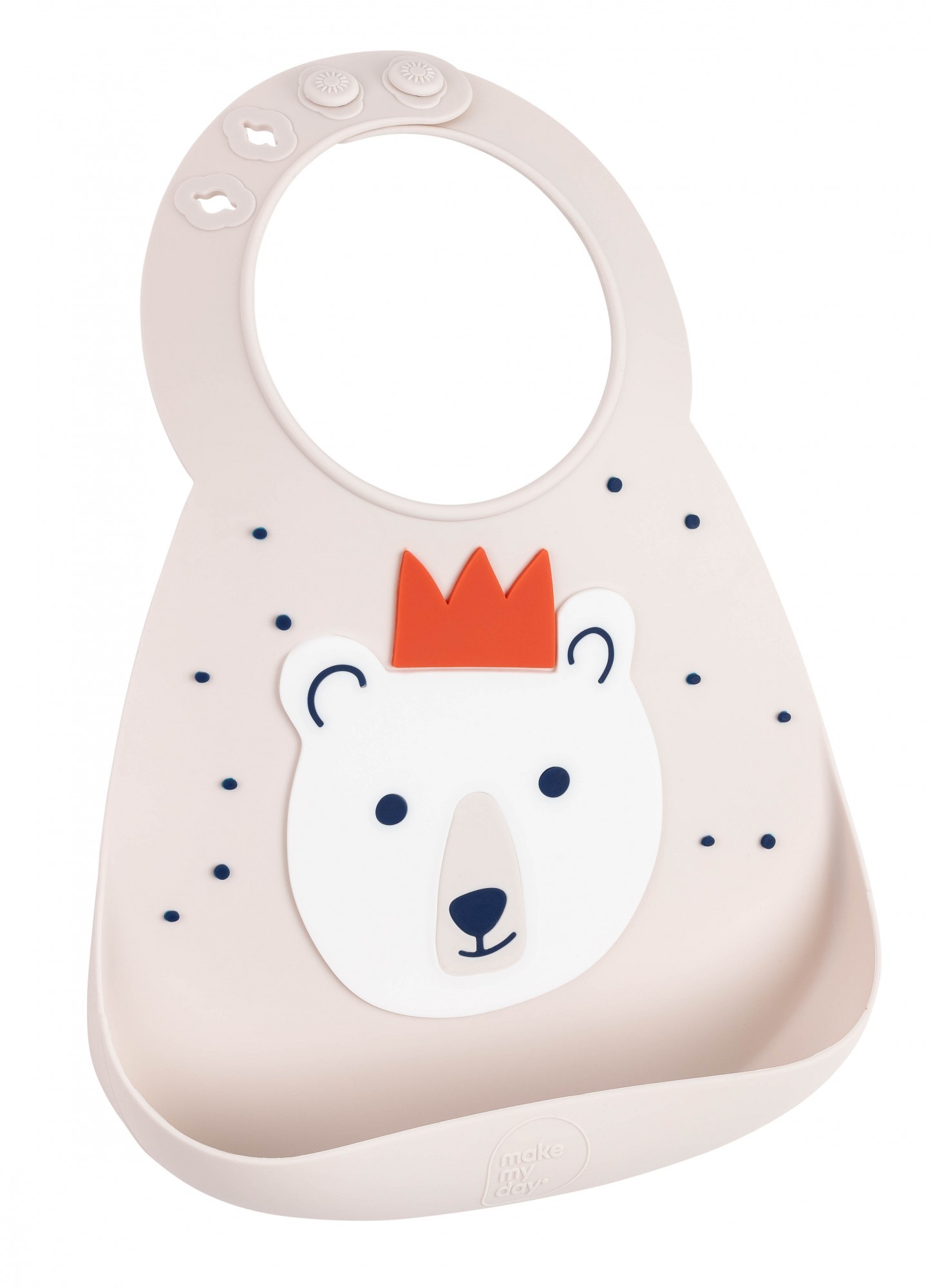 

Нагрудник силиконовый Make my day Polar bear (BB132)