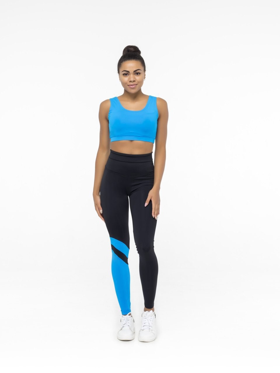 

Комплект FitU спортивный женский Mirel Classic Top blue черный голубой, Комплект FitU спортивный женский Mirel Classic Top blue черный голубой XS