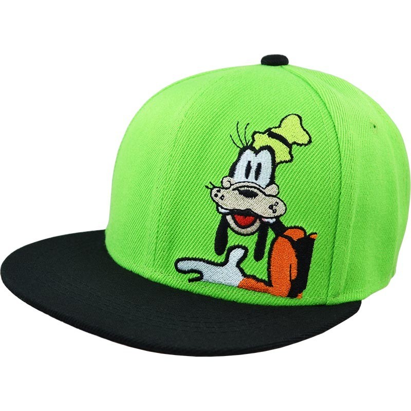 

Детская кепка бейсболка Гуффи салатовая с черным козырьком на застежке 49-53 см 700-5635