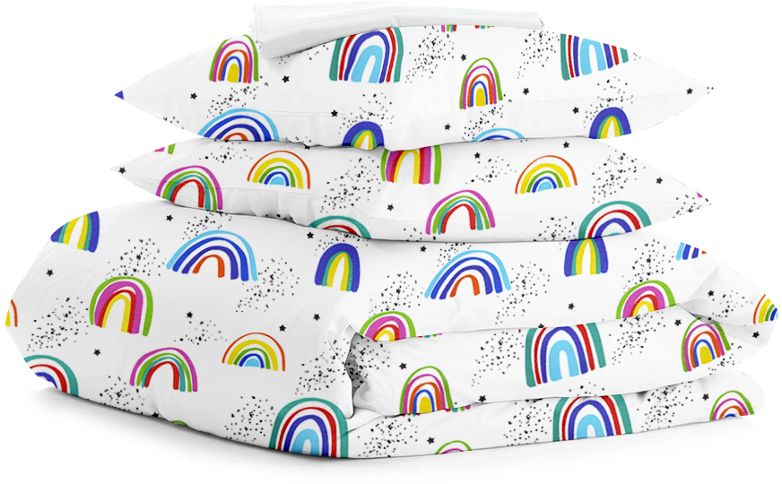 

Евро постельный комплект Cosas RainbowColor_White_200