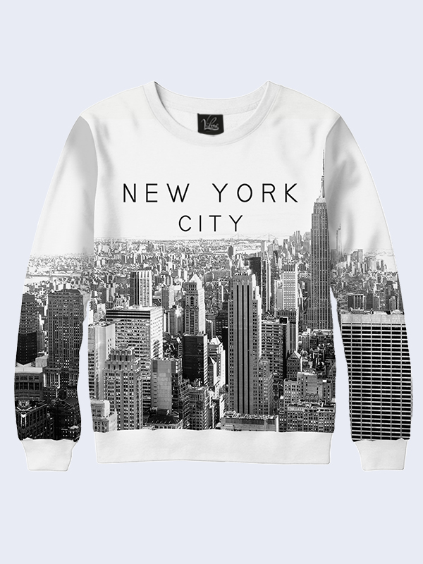 

Мужской свитшот от Vilno, New York, размер Белый с черным М (vil-2697)