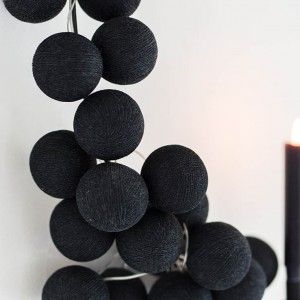 

Хлопковая гирлянда Black 10 шариков в ряд 2,58 м