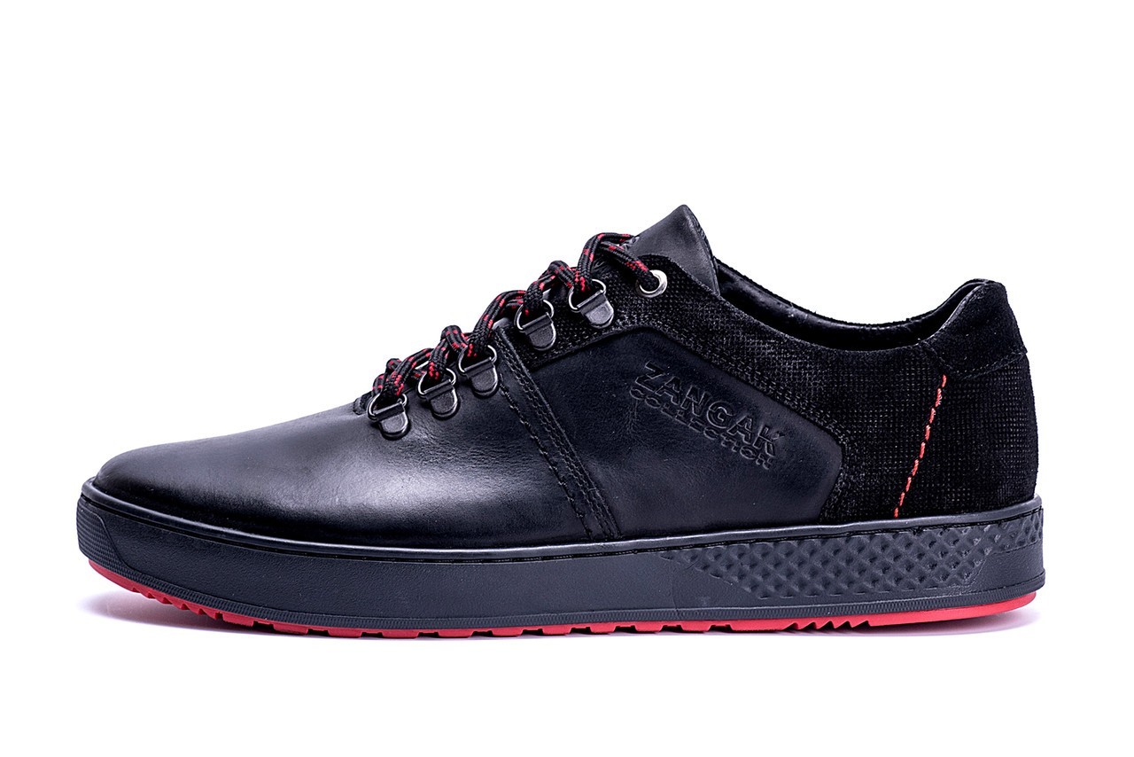 

Мужские кожаные кеды ZG Aircross Black and Red р.44