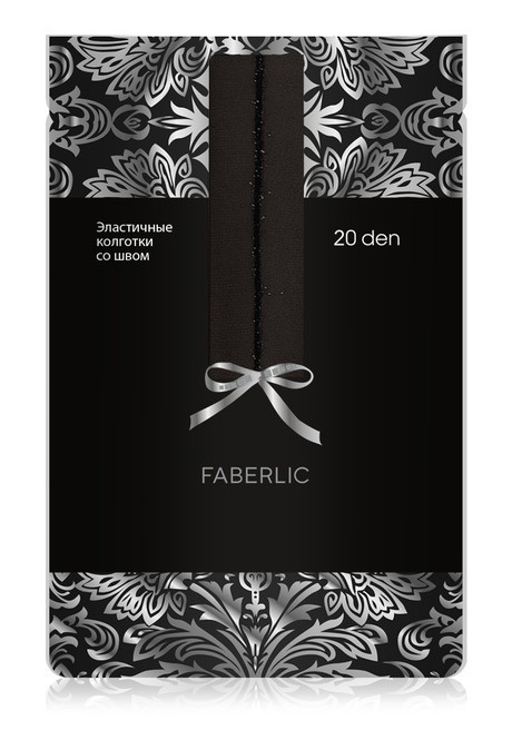 

Эластичные колготки со швом из люрекса SF203, 20 den, чёрные, размер , moda Faberlic, Эластичные колготки со швом из люрекса SF203, 20 den, чёрные, размер L, moda Faberlic