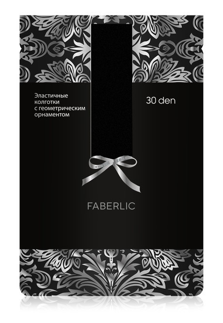 

Колготки с геометрическим орнаментом 30 den, чёрные, размер S, MODA Faberlic