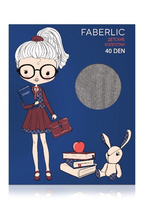 

Колготки детские, плотность 40 den, цвет серый, размер 140-146, Moda Faberlic
