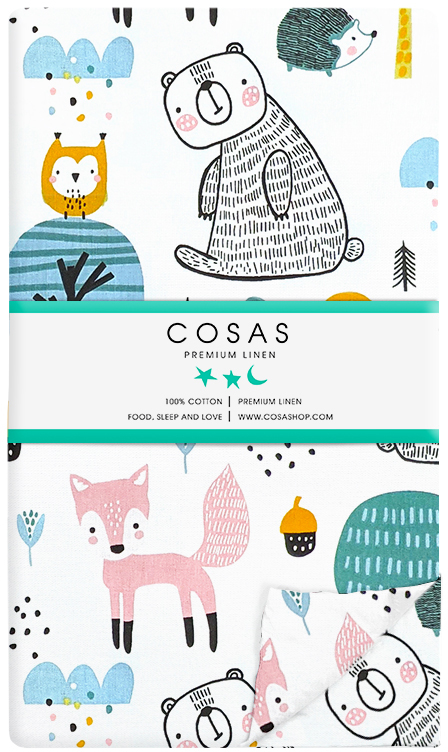 

Подростковый постельный комплект Cosas 155х215 AnimalsForest_EL90-Sky_155