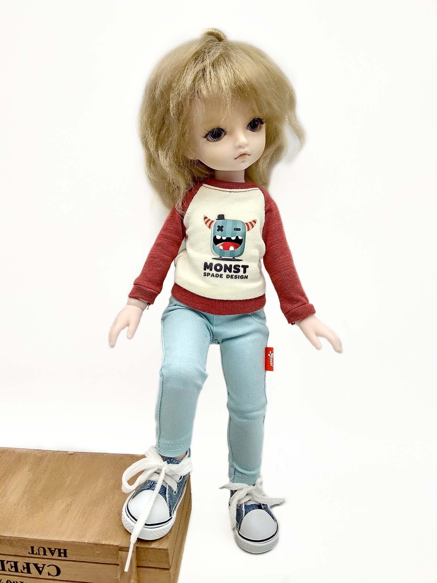 

Кукла Monst Mijia Monst BJD Casual Style Blonde в стильной подарочной упаковке, рост 30 см. (9022)