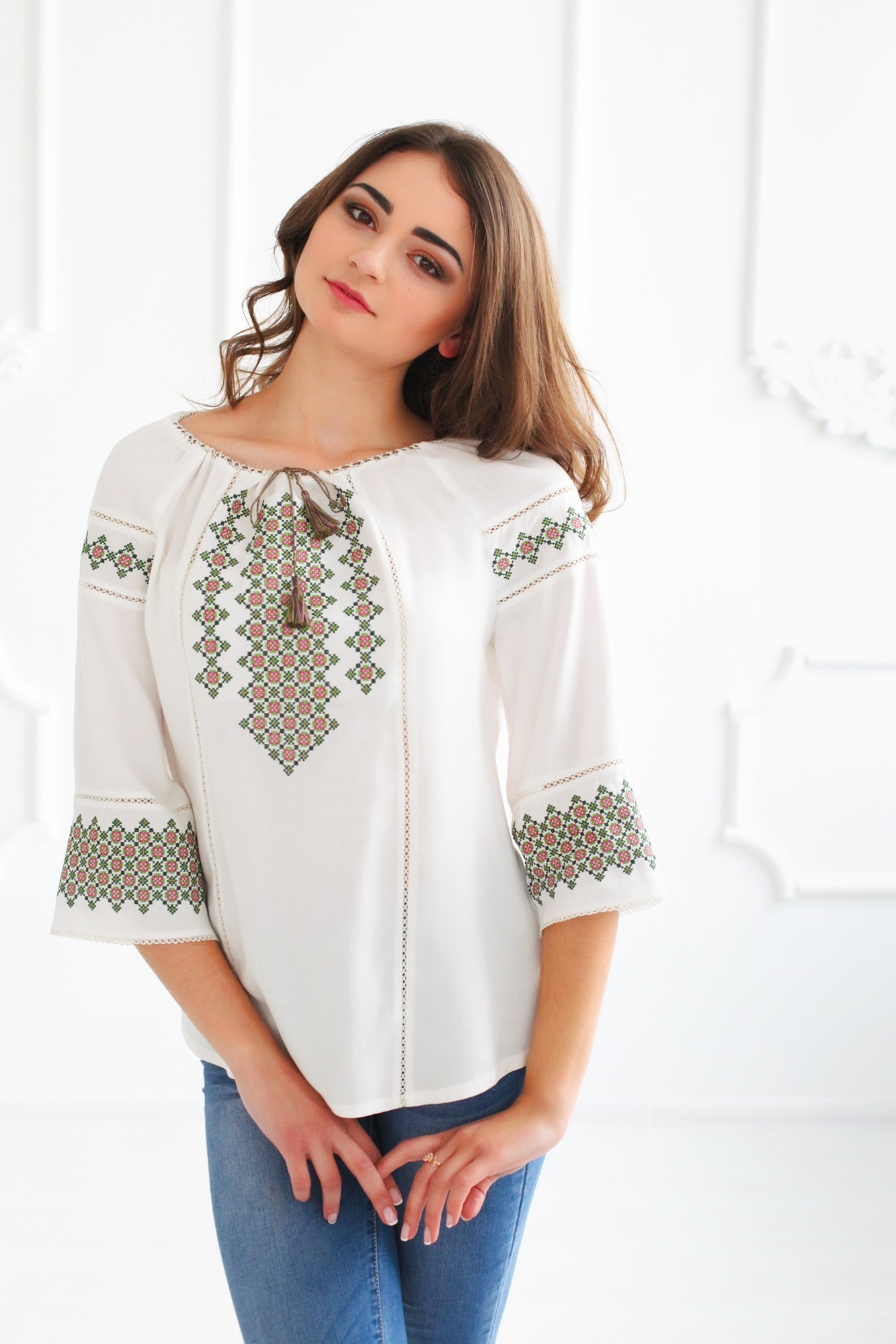 

Жіноча вишиванка Скиба СК2382 зелено-рожевий р, Жіноча вишиванка Скиба СК2382 зелено-рожевий р.38