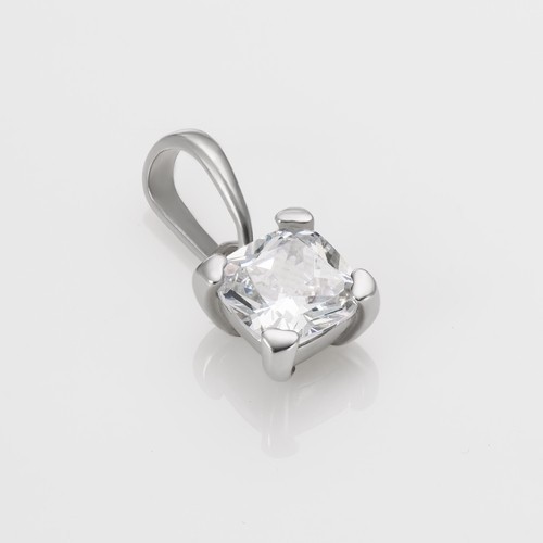 

Кулон серебряный с квадратным камнем 7070к(kh)
