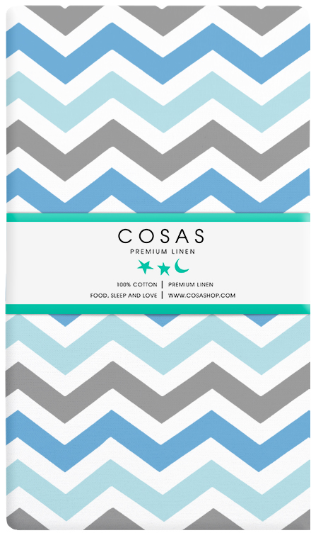 

Простынь на резинке Cosas 80х160 ZigGreyBlue_80х160х20