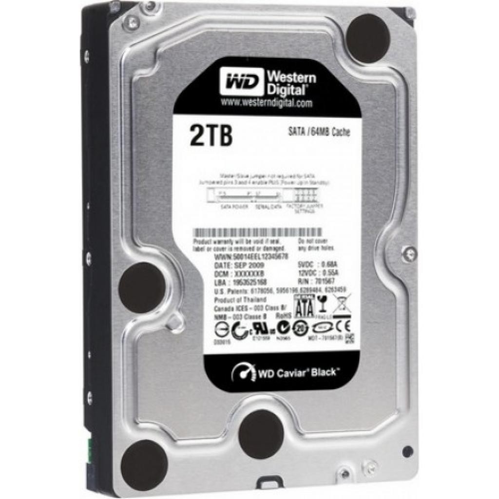

Жесткий диск 3,5" 2Tb WD WD2003FZEX SATA III 7200 64Mb Black Desktop