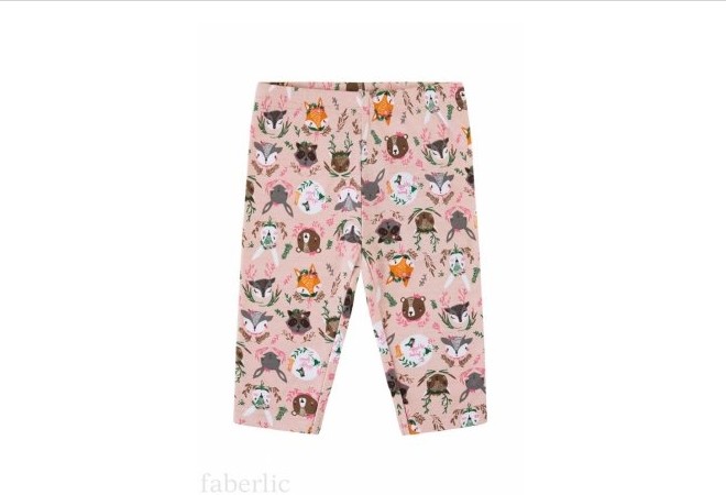 

Обтягивающие трикотажные брюки для девочки, цвет розовый, размер 74, Moda Faberlic