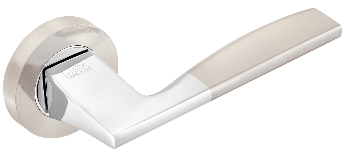 

Ручка дверная Z-1220 SN/CP (4024)