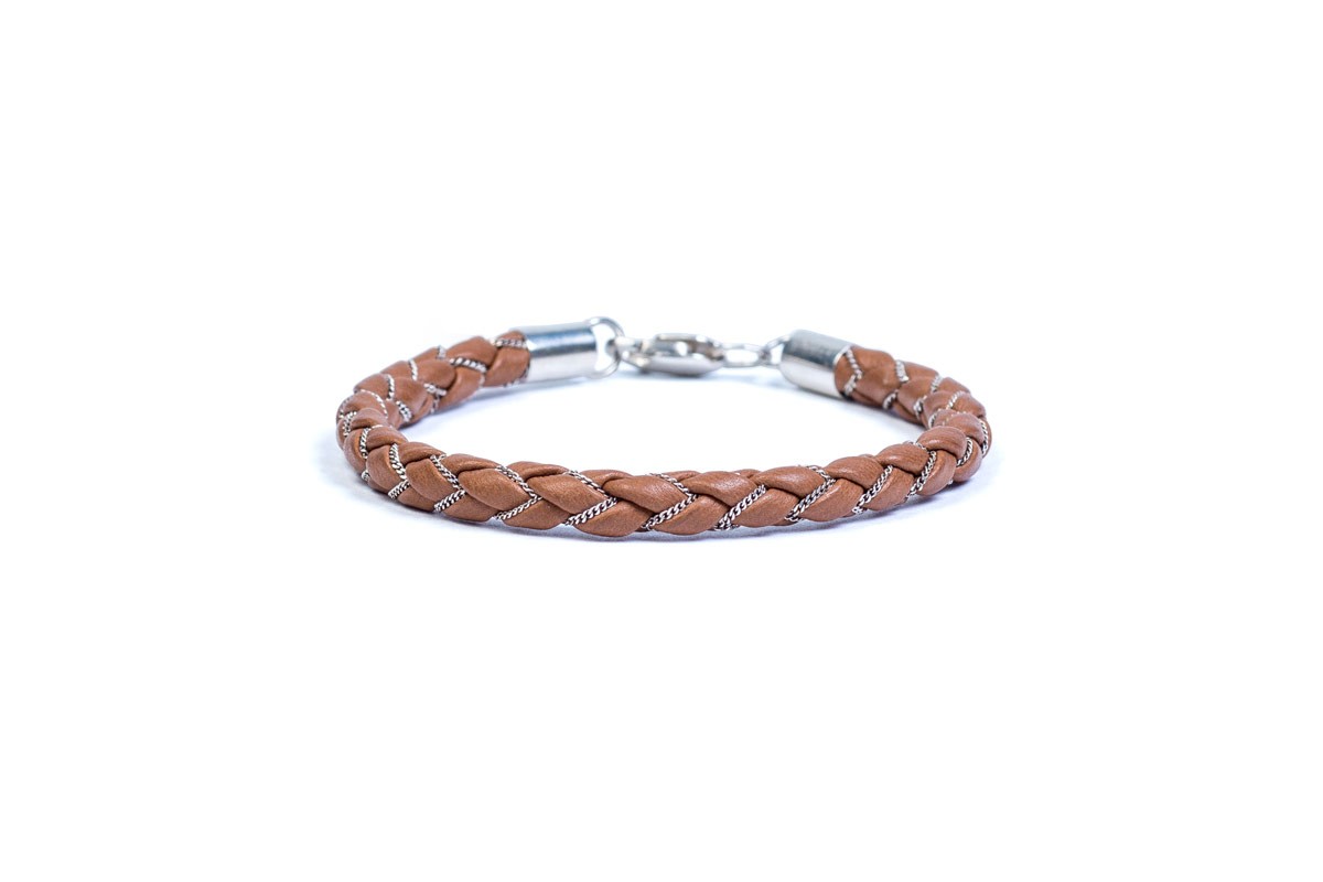 

Браслет из кожи и серебра Band Silver Brown 16 Коричневый